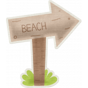 Camping Out Woven Canvas Beach Sign
