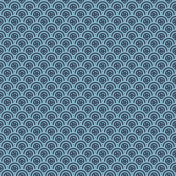 Feeling Blue_Overlapping Circles with Flower Paper_Blue