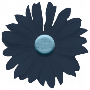 Feeling Blue_Daisy Flower_Dark Blue