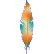 Turq Orange Feather