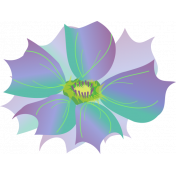 Purplegreen flower side
