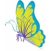  Butterfly Watercolor Garden Element