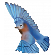 Bluebird in Flight Element