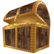 Treasure Chest with Gold Element