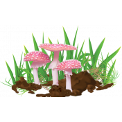 Fairy's Realm Toadstool with Grass Element