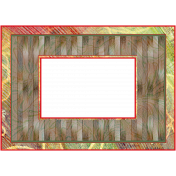 Fall Tapestry Rectangular Wood and Pattern Frame Element