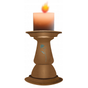 Candle and Flame Element Drawing Close