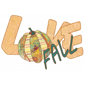 Fall Tapestry Love Fall Phrase Element
