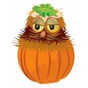 Boo Time Halloween Owl and Pumpkin Element