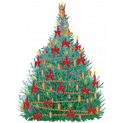 Christmastide Christmas Tree with Candles Element