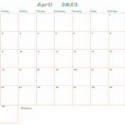 My Day April Calendar Planner Paper