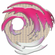 Just For Fun Big Pink Swirl With Netting and Place for Picture Element
