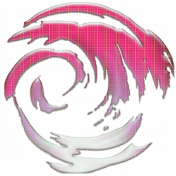 Just For Fun Big Pink Swirl With Gold Pattern Overlay Element