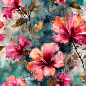 Hibiscus flower paper