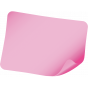 Label with rolled corner- pink