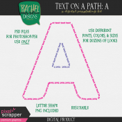 Text on a Path: Alphabet 01: A