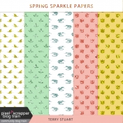 Spring Sparkle Glitter Papers