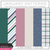 January Month by Month Patterns & Solids