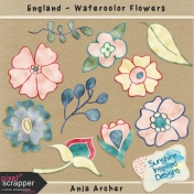 England- Watercolor Flowers