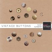 Vintage Buttons Kit Set #01
