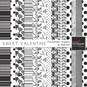 Sweet Valentine Overlay/Paper Templates Kit