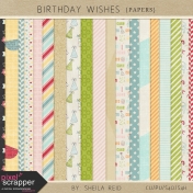 Birthday Wishes Papers Kit