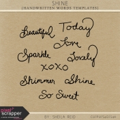 Shine Handwritten Words Templates Kit