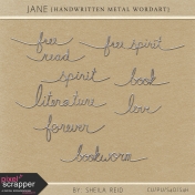 Jane Handwritten Metal Wordart Kit