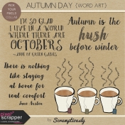 Autumn Day Word Art
