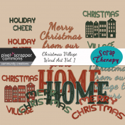 Christmas Village- Word Art Vol. 1