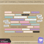 Day of Thanks- Thanksgiving Snippets