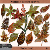 Autumn Glitter Leaves