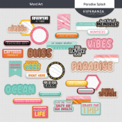Paradise Splash Word Art Kit
