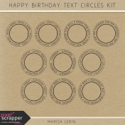 Happy Birthday Text Circles Kit