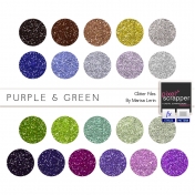 Purple & Green Glitters Kit