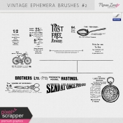 Vintage Ephemera Brushes Kit #2