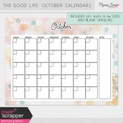 The Good Life: October Calendars Kit