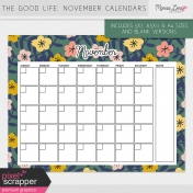 The Good Life: November Calendars Kit