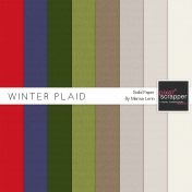 Winter Plaid Solid Papers Kit