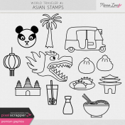 Asian Stamps Kit