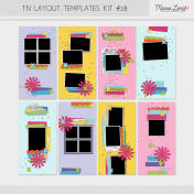 Travelers Notebook Layout Templates Kit #28