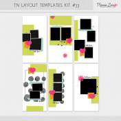 Travelers Notebook Layout Templates Kit #33