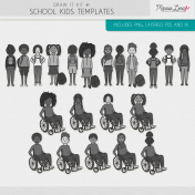 Draw It Templates Kit #1 - School Kids