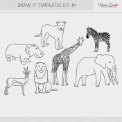 Draw It Templates Kit #7- Animals