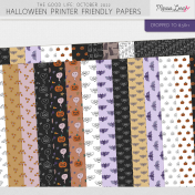 The Good Life: October 2022 Halloween Printer Friendly Papers Kit