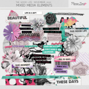 The Good Life: November 2022 Mixed Media Elements Kit