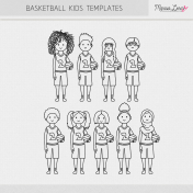 Basketball Kids Templates Kit