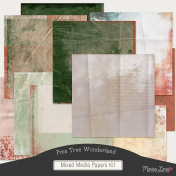 Pine Tree Wonderland Mixed Media Papers Kit