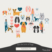 For the Love of Dogs Illustrations Kit