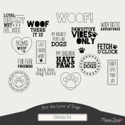 For the Love of Dogs Word Art Kit